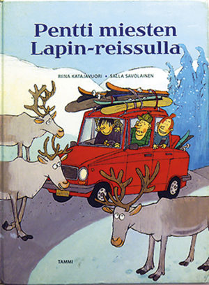Riina Katajavuoren ja Salla Savolaisen kuvakirjassa Pentti miesten Lapin-reissulla (Tammi) helsinkiläinen poika pääsee sukulaisten seurassa yöjunalla Lappiin.